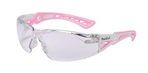 BOLLE RUSH+ SMALL CLEAR LENS PINK/WHITE - Safety Glasses